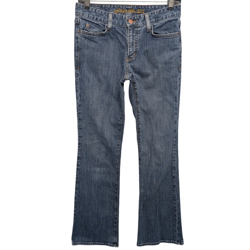 Y2K Eddie Bauer Bootcut‎ Jeans Womens 2R Blue Mid Rise Stretch Denim